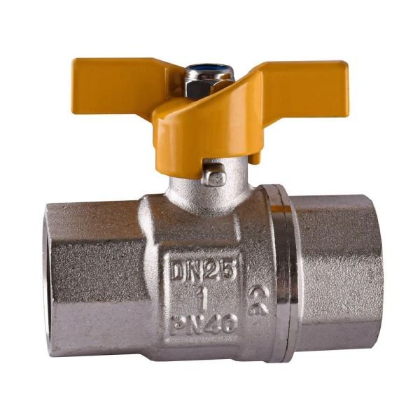 Кран кульовий прямий 1" в-в (газ)