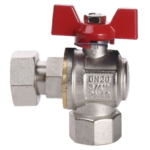 Кран кульовий кутовий з накідною гайкою 3\4" в-в